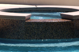 Spa with Waterline Tile
